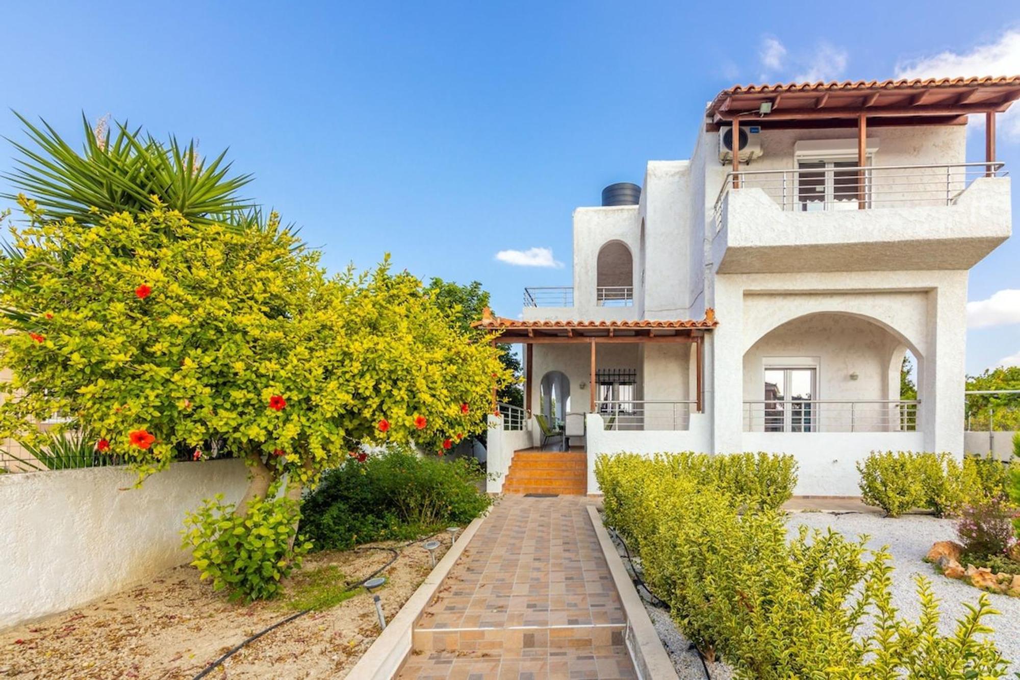 Amazing Villa Chrysanthi With Private Pool In Heraklion Epano Vathia Exterior foto